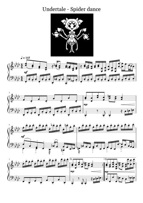 Undertale Spider Dance Sheet Music For Piano Solo