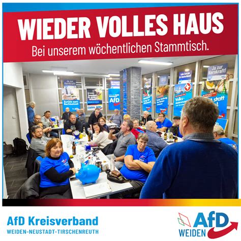 Wieder Volles Haus Beim AfD Stammtisch AfD Weiden Kreisverband