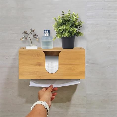 Solid Wood Paper Towel Dispenser Wall Mounted ANIERDA