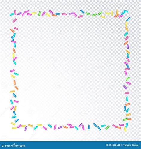 Sprinkles Grainy Frame On A Transparent Background Stock Illustration