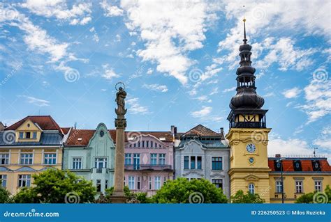 Masaryk Square In The City Of Ostrava In Czech Republic View Of Marian