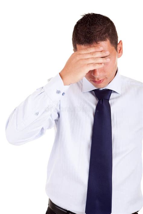 Facepalm Disappointed Man Covering His Face With His Hand Stock Photo