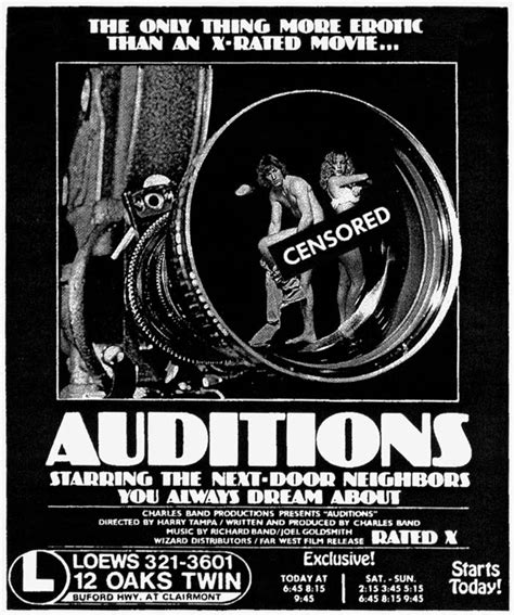 Temple Of Schlock Movie Ad Of The Week Auditions 1980