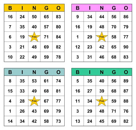 Printable Bingo Cards Free Each Student Will Need One Bingo Card And A Few Pennies Or Other ...