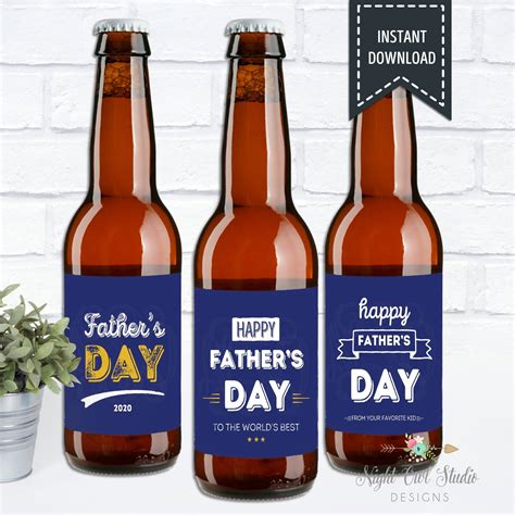 Fathers Day Beer Labels T For Dad Happy Fathers Day Beer Labels