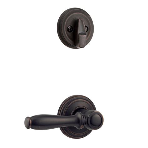 Kwikset Signatures Ashfield Venetian Bronze Entry Door Interior Handle Ashfield In The