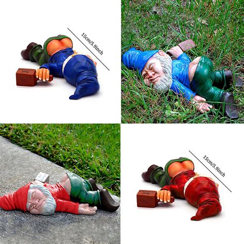 Drunk Dwarf Garden Ornaments Funny Dwarf Gnomegnome Statues Etsy