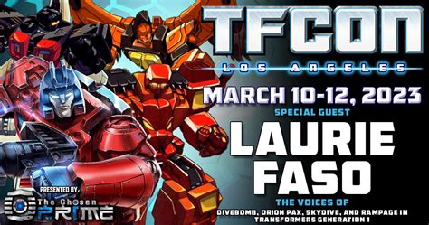 Transformers Voice Actor Laurie Faso To Attend TFcon Los Angeles 2023