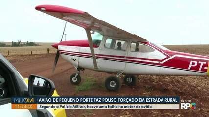 Avião sofre pane e piloto faz pouso forçado em plantação de milho em