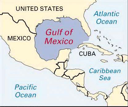 Gulf of Mexico - a sea in Atlantic Ocean