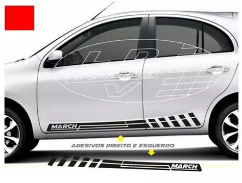 Adesivo March Kit Faixa Lateral Acess Rios Tuning Carro Parcelamento