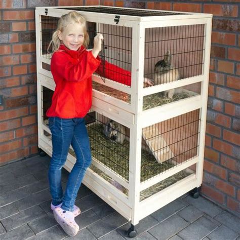 Cage Clapier Enclos Lapin Ext Rieur En Bois Haute Qualit Pour Lapins