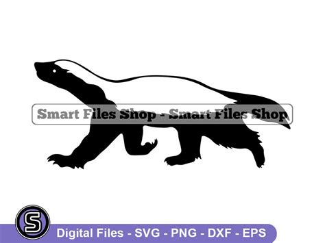 Honey Badger 5 Svg Honey Badger Svg Forest Creatures Svg Honey