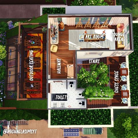 Youth Art And Craft Center 🎨 Floorplan The Sims 4 Speed Build No Cc