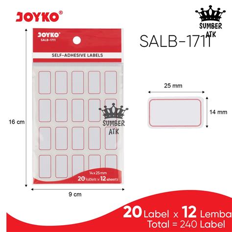 Jual Label Sticker Self Adhesive Labels Joyko Salb Shopee Indonesia