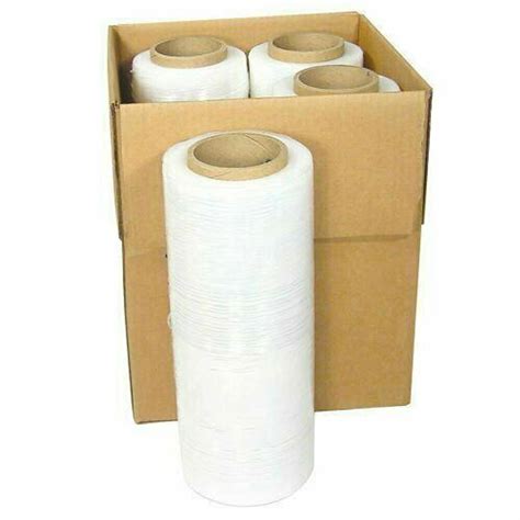 18" x 1500FT 80 Gauge Pallet Wrap Stretch Film Shrink Hand Wrap 1500' 4 Rolls - Redstag Supplies