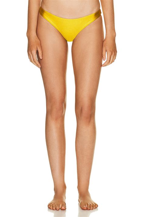 JADE SWIM Most Wanted Bikini Bottom In Citron Sheen FWRD