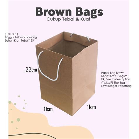 Jual Paper Bag Kado Coklat Uk X X Cm Paper Bag Polos Souvenir