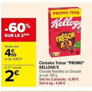 Promo C R Ales Tr Sor Promo Kellogg S Chez Carrefour Icatalogue Fr