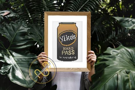 Yikes Hard Pass Cross Stitch Pattern Parody Mike S Hard Etsy