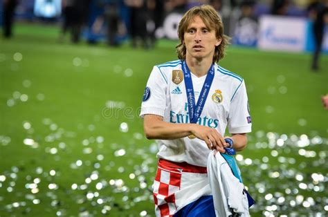 KYIV UKRAINE 26 MAI 2018 Luka Modric Von Real Madrid Celebra