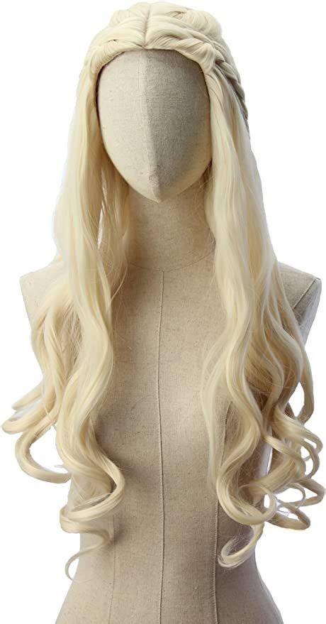 Cosplaywigs Light Wavy Blonde Khaleesi Daenerys Targaryen Wig Inspired By Game Of Thrones