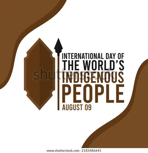 International Day Worlds Indigenous People August เวกเตอร์สต็อก ปลอด