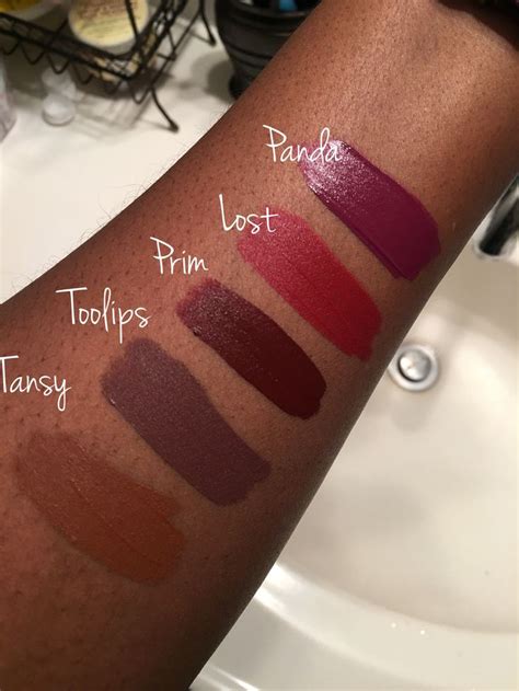 Colourpop Ultra Satin Lippies On Dark Skin Tansy Toolips Prim Lost