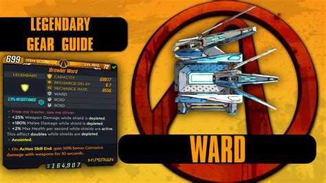 Borderlands 3 Ward Legendary Gear Guide YouTube