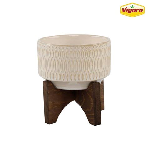 Vigoro 4 3 In Gianna Small Ivory White Ceramic Pot 4 3 In D X 4 75