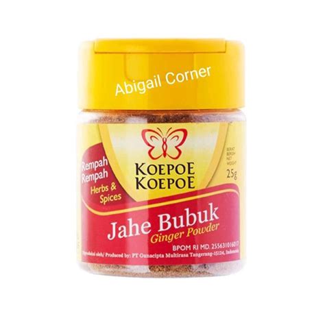 Jual Abigailcorner Koepoe Koepoe Jahe Bubuk 25 Gr Shopee Indonesia