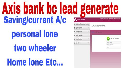 Csc Axis Bank Lead Generation Csc Axis Bank Bc New Update Youtube