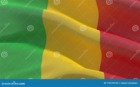 Winken Verlagerung Flaggen Der Weltflagge Von Abbildung Mali D Stock