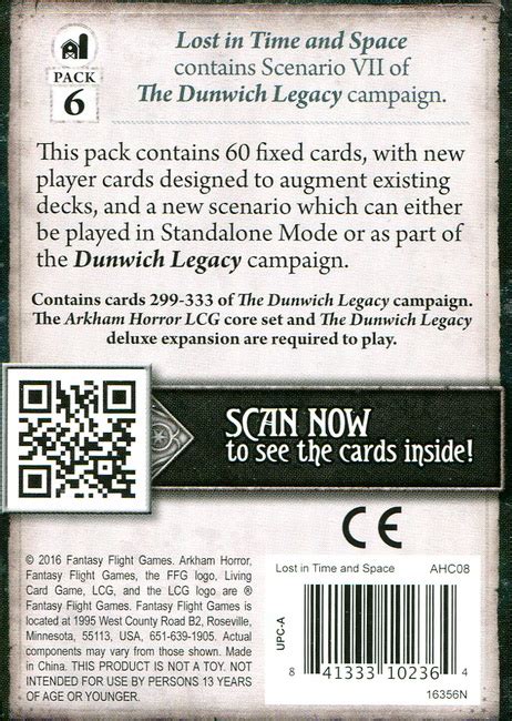 Lost In Time And Space Arkham Horror The Card Game Lcg Exp Simtasia