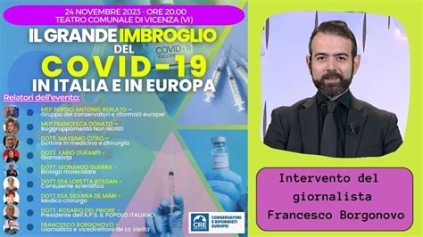 Video Intervento Del Giornalista Francesco Borgonovo Vicenza