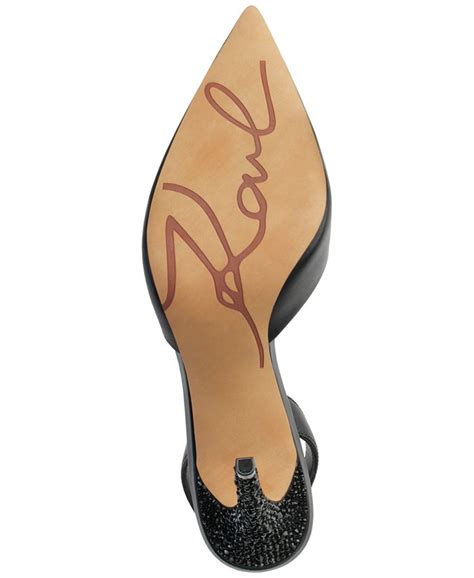 Karl Lagerfeld Paris Womens Caslynn Pointed Toe Slingback Pumps Macys