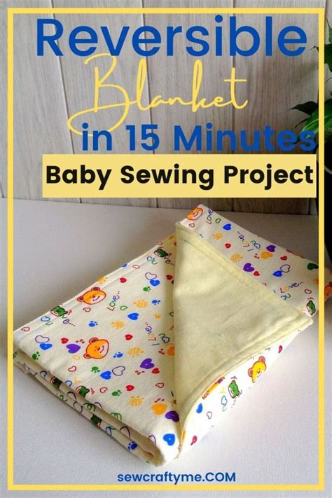 How To Sew A Baby Blanket In 15 Minutes Baby Blanket Patterns Sewing