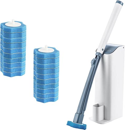 Midyrrg Disposable Toilet Cleaning System Flushable Toilet Brush With