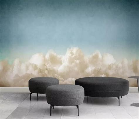 Sky And Clouds Wallpaper For Home Hallway Bedroom Self Adhesive Fabric