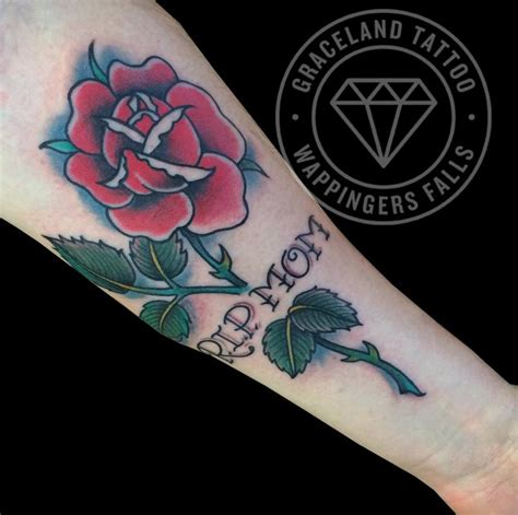 Traditional Rose Memorial Tattoo By Adam Lauricella Tattoonow