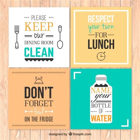 Free Vector Kitchen Rules Posters Kitchen Rules Office Rules