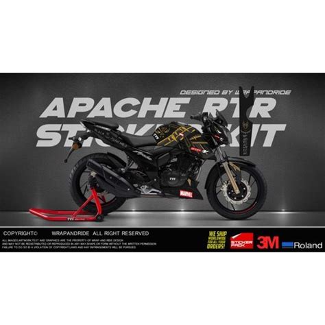 Tvs Apache Rtr 160200 4v Black Panther Edition Sticker At Rs 1499set