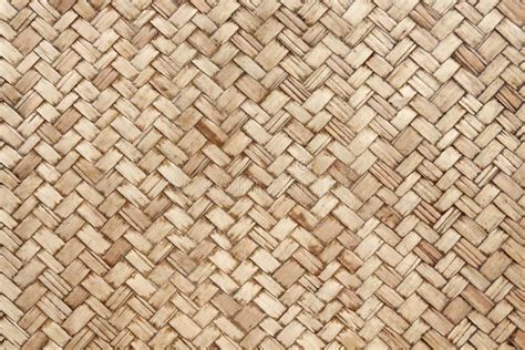 Old Bamboo Weave Texture Background Pattern Of Woven Rattan Mat In