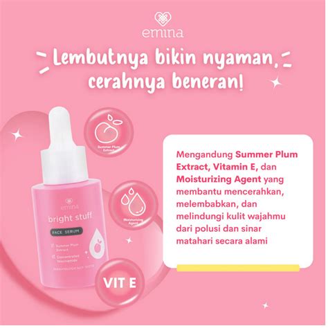 Jual FLASH SALE EMINA BRIGHT STUFF FACE SERUM Serum Pelembab