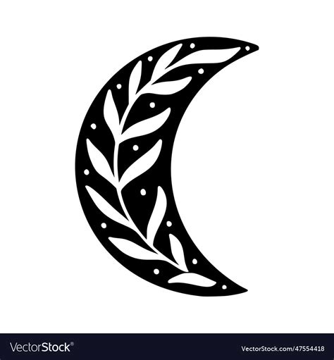 Half Moon Clipart Black And White