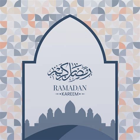 Premium Vector Ramadan Kareem Design With Arabic Calligraphy Modern