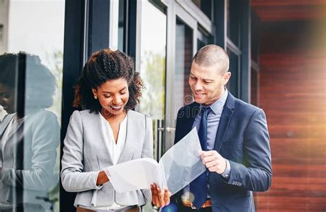 Business People And Smile In Office With Folder For Teamwork