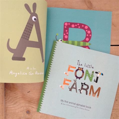 Items similar to Animal Alphabet book. The little Font Farm ABC book ...