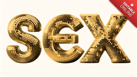 Sex Gold Disco Ball Font Generador De Efectos De Texto