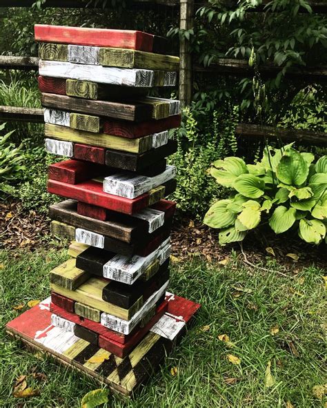 Diy Giant Maryland Themed Yard Jenga Yard Jenga Jenga Diy